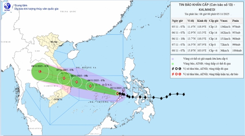 Các đơn vị Petrovietnam chủ động ứng phó với bão số 13 (Kalmaegi)